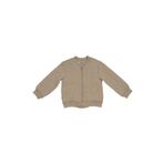 Kız Bebek Kedi Kapitoneli Fermuarlı Bej Sweatshirt 6-12 Ay (68-74 cm)