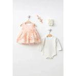 Kız Bebek Mevlüt Elbisesi Yeni Doğan Özel Gün Kıyafeti - 0 - 6 Ay - Pembe