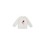 Kız Bebek Nakış Detaylı Ekru Sweatshirt 0-6 Ay (56-62 cm)