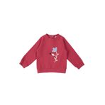 Kız Bebek Nakış Detaylı Kırmızı Sweatshirt 0-6 Ay (56-62 cm)