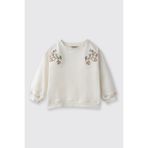 Kız Bebek Nakış Detaylı Yumuşak Dokulu Ekru Sweatshirt 5 Yaş (110 cm)