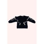 Kız Bebek Nakışlı Lacivert Sweatshirt 6-12 Ay (68-74 cm)