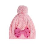 Kız Bebek Papyonlu Pembe Bere 1159