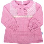 Kız Bebek Pembe Önü Fırfırlı Güpürlü Elbise - 1012853 - 12 - 18 Ay - Çok Renkli