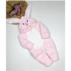 Kız Bebek Pembe Peluşlu Welsoft Tavşan Tulum - 3 Yaş