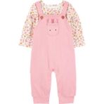 Kız Bebek Pembe Salopet Set - Yenidoğan