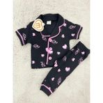 Kız Bebek Pijama Takımı - Siyah - 6 - 9 Ay