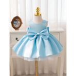 Kız Bebek Seda Model Bebe Mavisi Doğum Günü Elbise - 2 - 3 Yaş