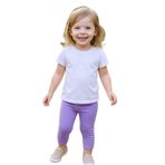 KIZ BEBEK TAYT DÜZ RENK LİKRALI KUMAŞ ESNEK LİLA 9 Ay