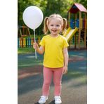 KIZ BEBEK TAYT DÜZ RENK LİKRALI KUMAŞ ESNEK PUDRA 2 YAŞ