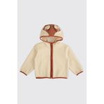 Kız Bebek Tilki Kulaklı Peluş Bej Sweatshirt 0-6 Ay (56-62 cm)
