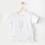 Kız Bebek Tshirt Casual AC25966 - Beyaz - 6 - 9 Ay