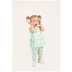 Kız Bebek Tunik Model Alt-Üst Takım Yeşil 6 Ay