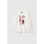 Kız Bebek Uzun Kol T-Shirt - Ekru