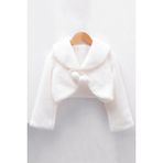Kız Bebek Ve Çocuk Astarlı Ponponlu Ceket Bolero