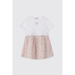 Kız Bebek Yaka Detaylı Pembe Elbise 12-18 Ay (80-86 cm)