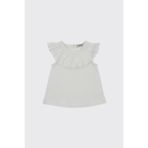 Kız Bebek Yakası Dantel Detaylı Ekru Bluz 12-18 Ay (80-86 cm)