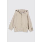 Kız Bebek Yumuşak Dokulu Fermuarlı Bej Sweatshirt 2 Yaş (92 cm)