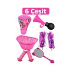 Kız Bisiklet Koltuğu Pembe Sepet Pembe Vakvak Korna Pembe Püskül Çocuk Elcik Pembe Ayna Seti Pembe