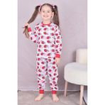 Kız Çocuk %100 Pamuk Pijama Takımı 1810-KIRMIZI - Kırmızı - 1 - 2 Yaş