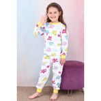Kız Çocuk %100 Pamuk Pijama Takımı 1810-SARI - Sarı - 1 - 2 Yaş