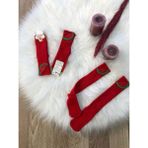 Kız Çocuk 2 Adet Meyve Figürlü 1/5 Yaş Çorap - Kırmızı - 3 - 5 Yaş