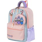 Kız Çocuk Anaokulu Sırt Çantası Melodi-Labubu Kreş Çantası 33*25 cm Ortopedik Su Itici Kumaş - Pembe