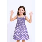 KIZ ÇOCUK ASKILI ELBİSE ÇİÇEK DESENLİ B35 HCM00119 MOR 8 Yaş
