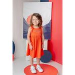 Kız Çocuk Askılı Penye Elbise - Coral - 3 - 4 Yaş