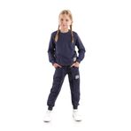 Kız Çocuk Back To School Pamuklu Trend Eşofman Takımı AK2529, FÜME, 12 Yaş