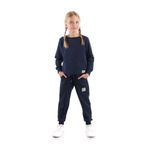 Kız Çocuk Back To School Pamuklu Trend Eşofman Takımı AK2529, LACİVERT, 12 Yaş