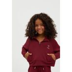 Kız Çocuk Basıc Fluffy Sweatshirt Bordo
