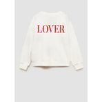 Kız Çocuk Baskılı 3 Iplik Kumaş Pamuklu Sweatshirt - 13 - 14 Yaş - Ekru