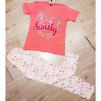 Kız çocuk baskılı pijama takımı
