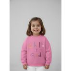 Kız Çocuk Baskılı Sweatshirt - Pembe - 7 - 8 Yaş