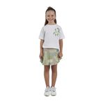 Kız Çocuk Baskılı T-Shirt Beyaz 4-5 Yaş