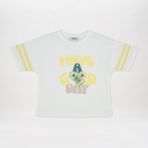 Kız Çocuk Baskılı T-Shirt Beyaz 5-6 Yaş