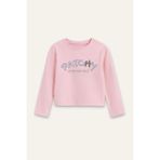 Kız Çocuk Baskılı Uzun Kol T-Shirt - Pembe - 3 - 4 Yaş