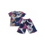 Kız Çocuk Batik Desenli Şortlu Takım 5-6 Yaş Fuşya