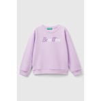 Kız Çocuk Bisiklet Yaka Sweatshirt - Lila