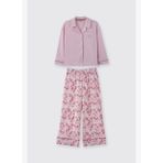 Kız Çocuk Bol Paça Pembe Pijama Takımı