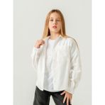 Kız Çocuk Cep Dantelli Gömlek T-Shirt Ikili Takım 1803 - Beyaz - 5 Yaş