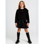 Kız Çocuk Dalgıç Kumaş Pullu Sweatshirt - Siyah - 14 Yaş