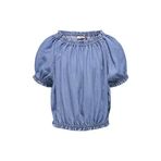 Kız Çocuk Denim Renk Crop Gömlek