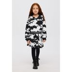 Kız Çocuk Desenli Kapüşonlu Siyah Sweatshirt 6 Yaş (116 cm)