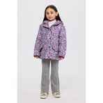 Kız Çocuk Desenli Mürdüm Mont 7 Yaş (122 cm)