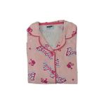 Kız Çocuk Düğmeli Pamuklu Pijama Takımı - Göz Bant Dahil - Pembe - 9 - 10 Yaş