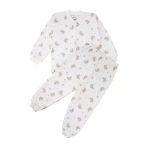Kız Çocuk Ekru Bej Koala Desenli Çıtçıtlı Pijama Takımı