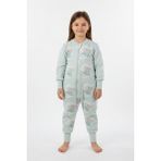 Kız Çocuk Elyaf Dolgulu Premium Kalite 2 Tog Desenli Uyku Tulumu - Mint - 7 Yaş
