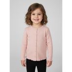 Kız Çocuk Fitilli %100 Pamuklu Düğmeli Hırka - Pembe - 3 - 4 Yaş
